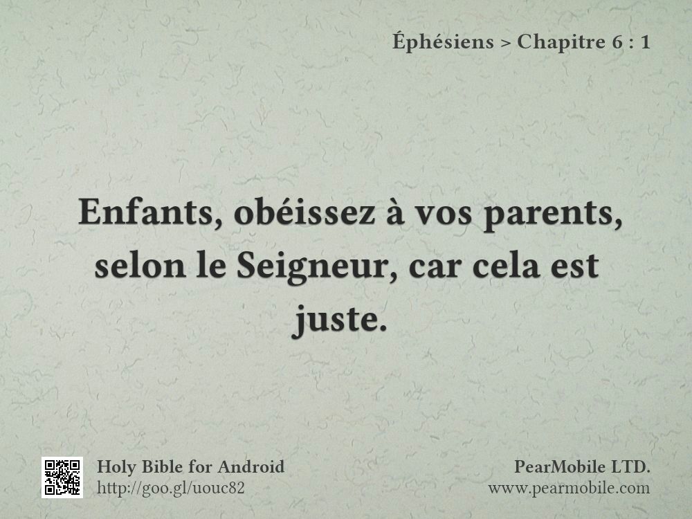 Éphésiens, Chapitre 6:1
